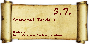 Stenczel Taddeus névjegykártya